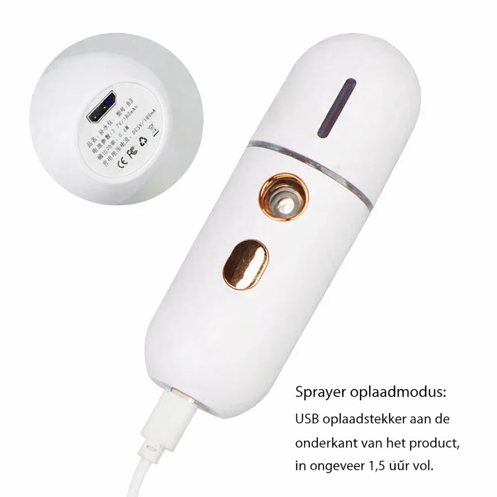 HydraMist™ Nano Facial Spray – Directe hydratatie voor een frisse huid